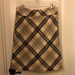 Ann Taylor Loft plaid skirt with full liner